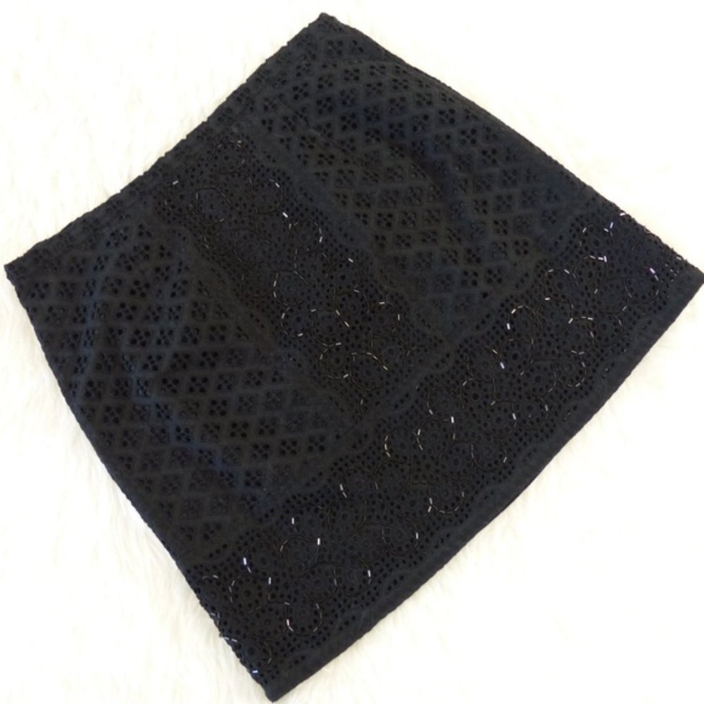 Plenty by Tracey Reese Eyelet Bugle Bead Skirt 4